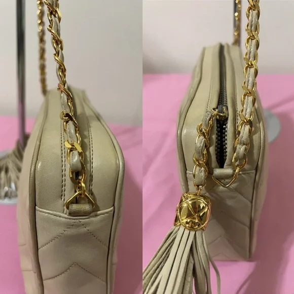 Chanel Lambskin Diamond CC Tassel Camera Bag - Picture 8 of 16